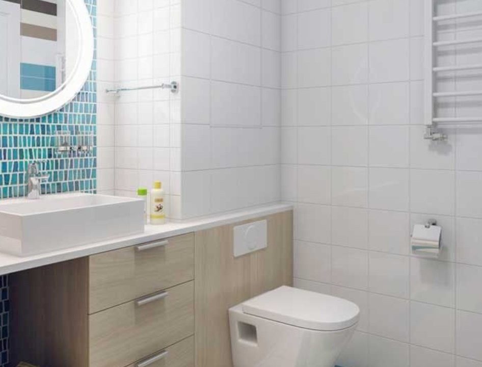 Зонирование ванной плиткой: идеи раскладки для душа, ванны и раковины